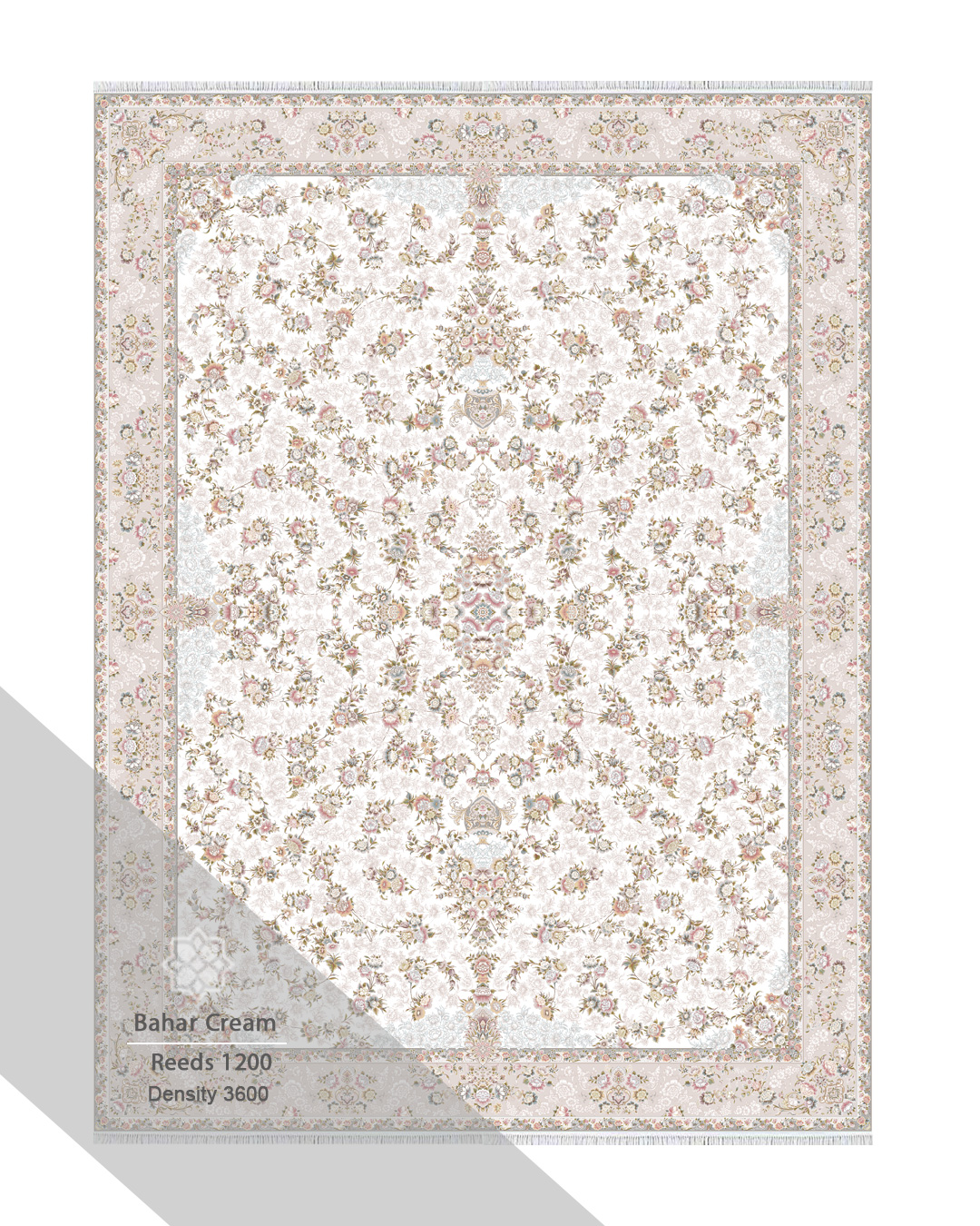 فرش ۱۲۰۰ شانه بهار رنگ کرم
