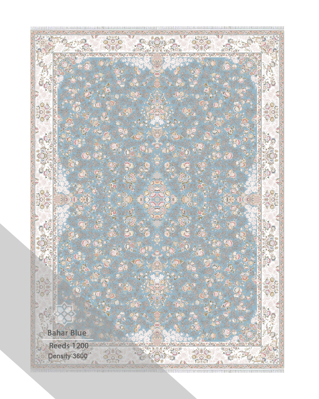 فرش ۱۲۰۰ شانه بهار رنگ آبی
